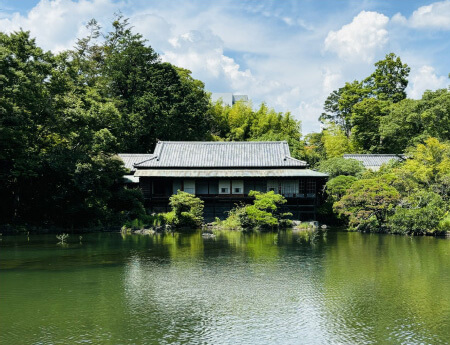 Japanese traditional garden in Rakujuen, Mishima