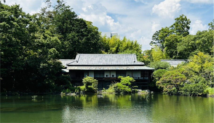 Japanese traditional garden in Rakujuen, Mishima