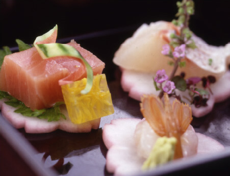 Beautiful sashimi, seafood delicacies