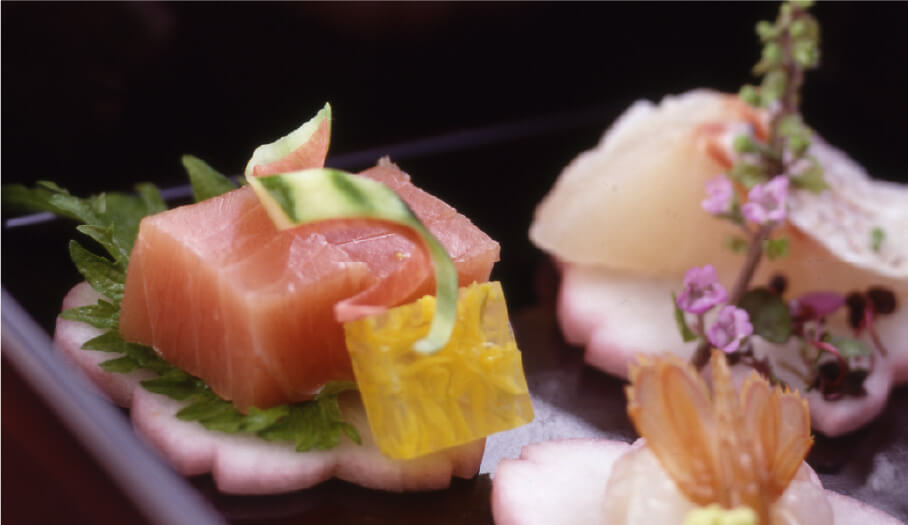 Beautiful sashimi, seafood delicacies